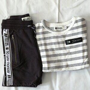 No Way Monday Kids Jogger Set | Beige & Black | Size 5Y | Unisex